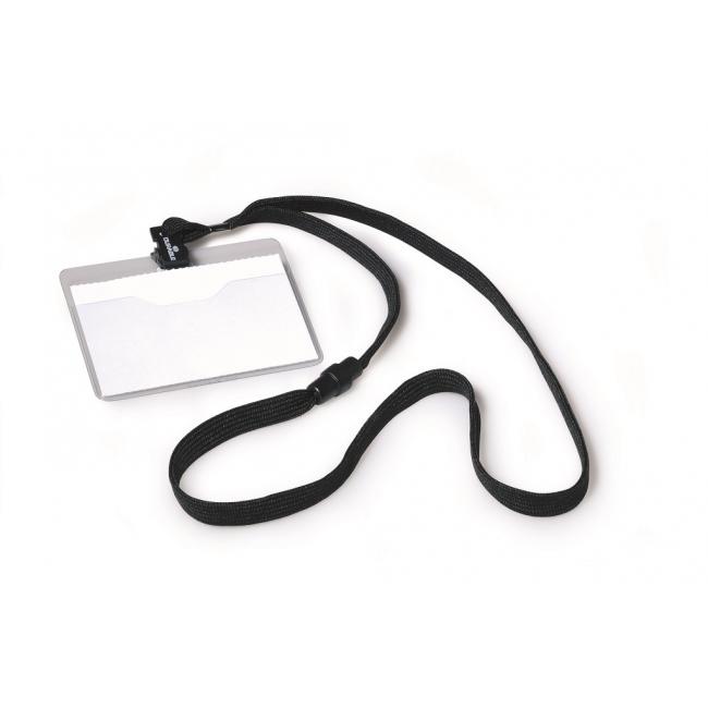 Visačka s čiernym remienkom DURABLE 90x60mm 10 ks