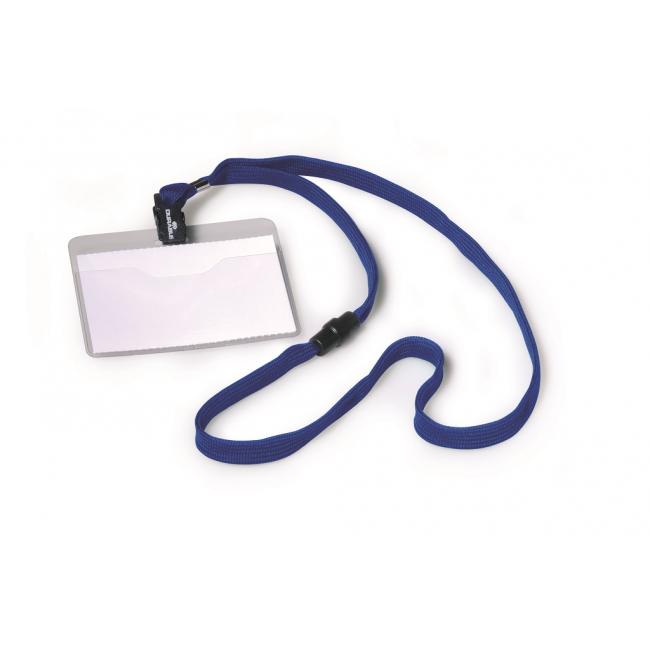 Tag with blue strap DURABLE 90x60mm 10 pcs