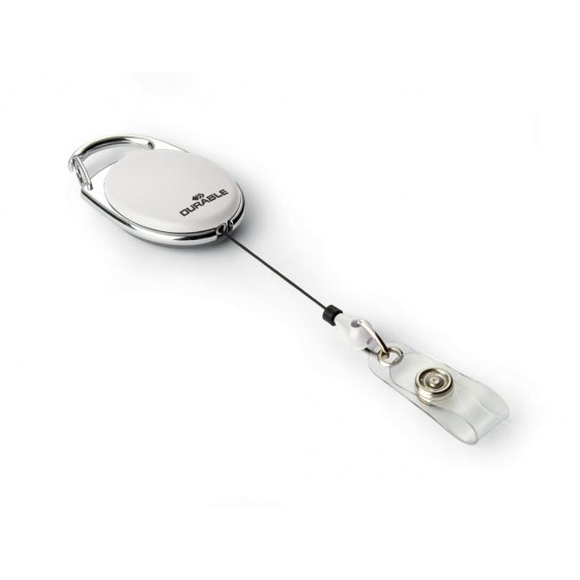 Výsuvná rolka s pásikom DURABLE JOJO STYLE biela 10 ks