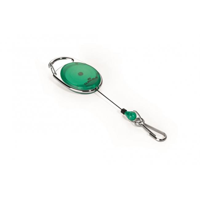 Retractable disc with clamp DURABLE JOJO STYLE green 1pc