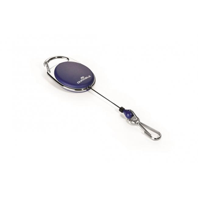 Retractable disc with clamp DURABLE JOJO STYLE dark blue 1pc