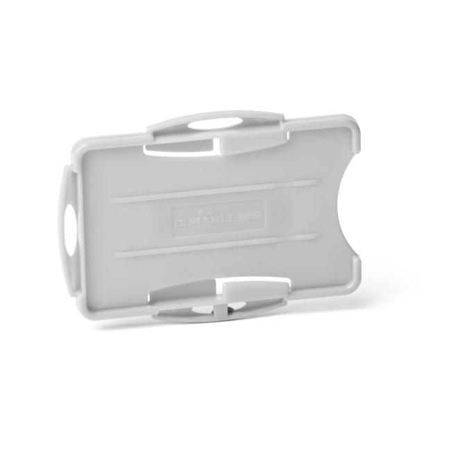 [DU898910] Visačka na 2 plastové karty otvorená DURABLE ECO šedá 87x54mm 10 ks