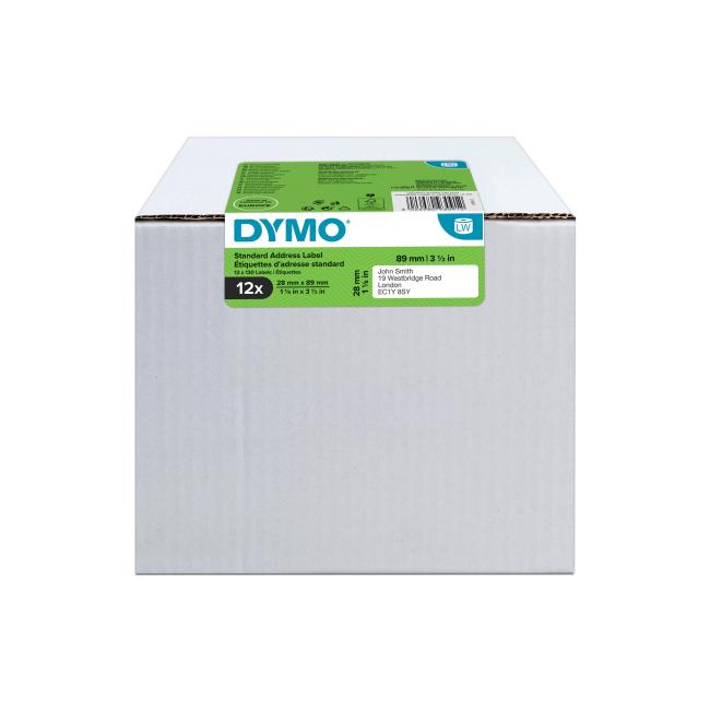 Self-adhesive labels Dymo LW 89x28mm addressed white 1560 pcs
