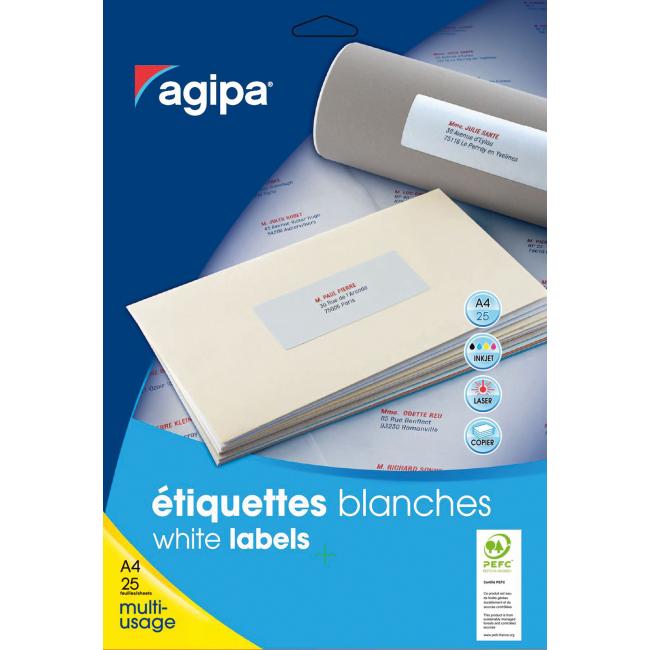 [AG118854] Universal labels for binders 38 x 190 mm Agipa A4 20 sheets