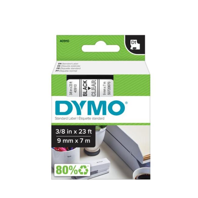 [DY720670] Self-adhesive tape Dymo D1 9 mm clear/black