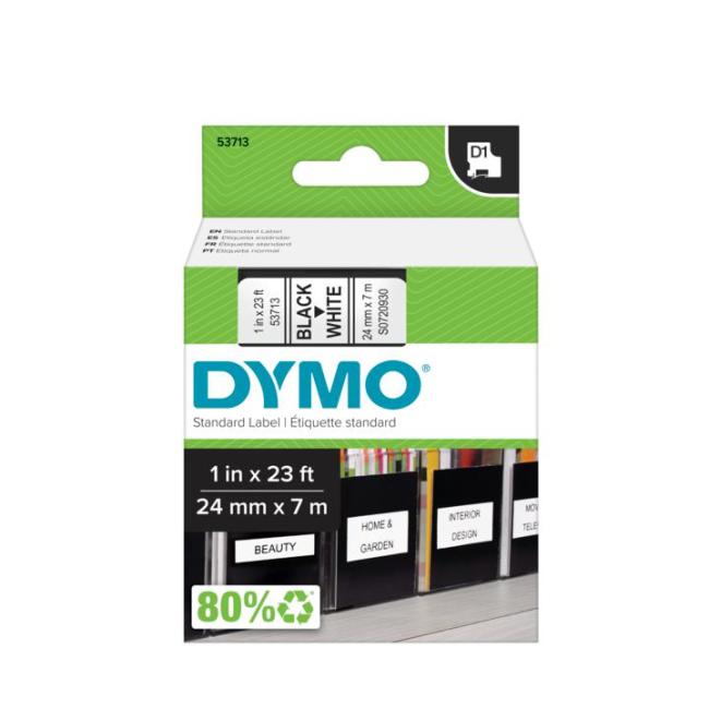 [DY720930] Self-adhesive tape Dymo D1 24 mm white/black