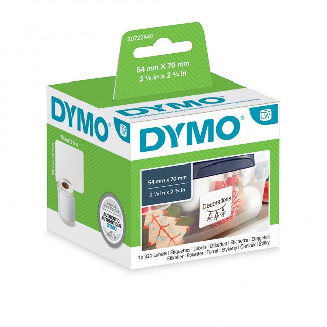 [DY722440] Samolepiace etikety Dymo LW 70x54mm viacúčelové biele