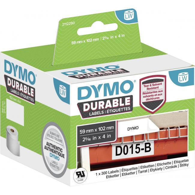 Samolepiace etikety Dymo LW 102x59mm polypropylén s bielou ochrannou vrstvou