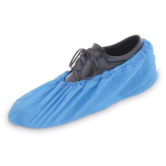 Protective disposable shoe covers blue 40 x 14 cm (100 pcs)