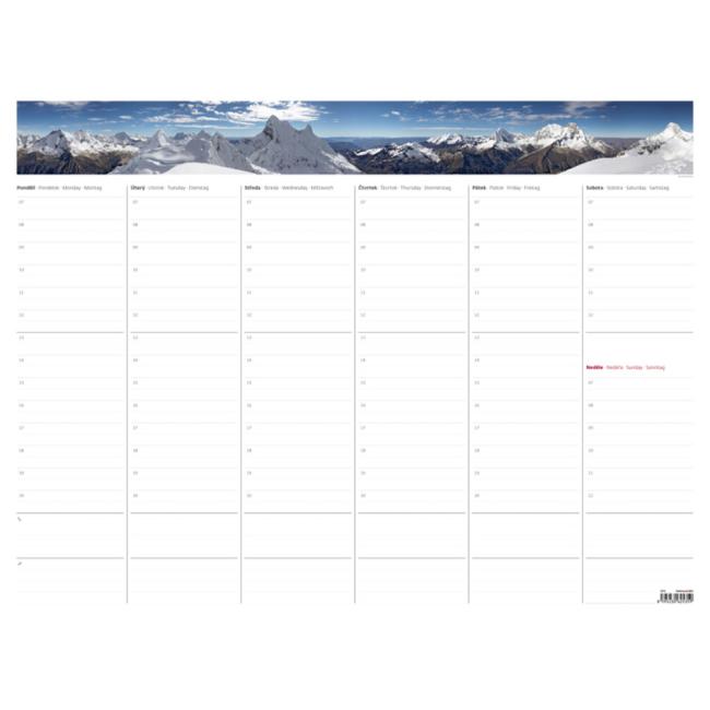 [EC029000] Týždenná plánovacia mapa A2+ čierny pruh