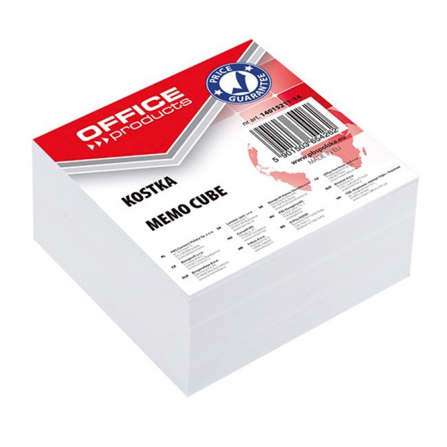 [EC231114] Poznámkový blok Kocka Kancelárske produkty nelepená biela, 85 x 85 x 40 mm