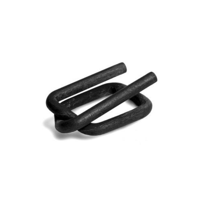 Binding clip for polyester tape PES width 16mm, wire phosphate/1000pcs/