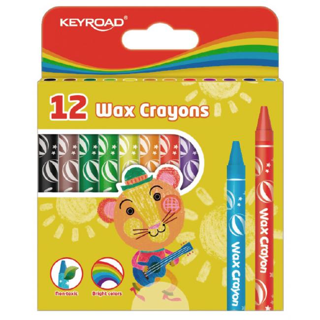[EC971303] Wax sticks KEYROAD, 12 pcs, mix of colors