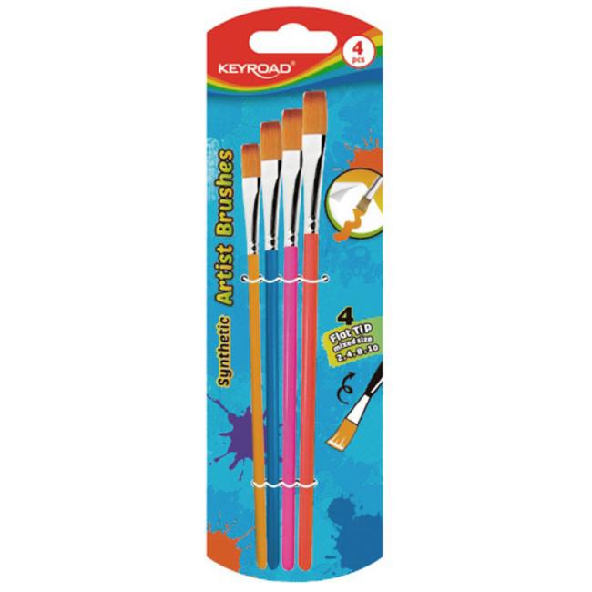 [EC972033] KEYROAD brush set, blister pack of 4, mix of colors