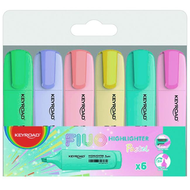 [EC972174] Set of highlighters KEYROAD Pastel, 6 pcs