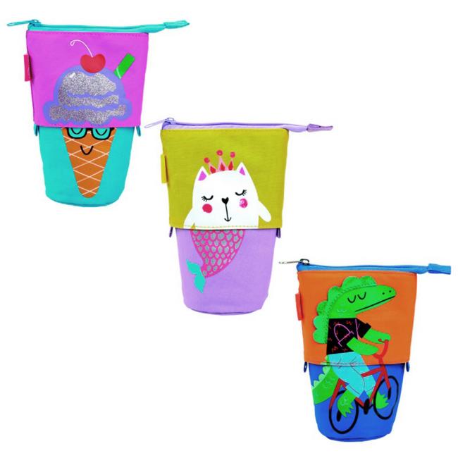 [EC972223] KEYROAD standing pencil case, mix of colors