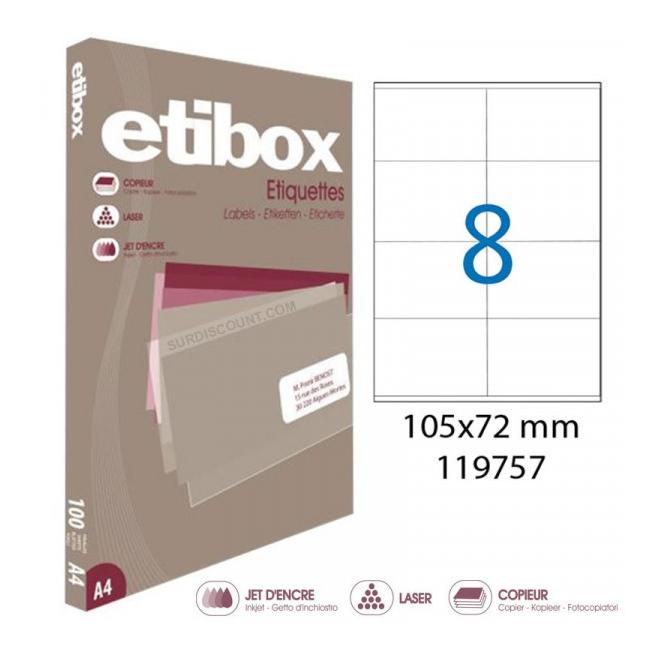 [AG119757] Universal labels 105x72mm Etibox A4 100 sheets