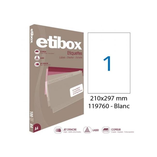 Universal labels 210x297mm Etibox A4 100 sheets