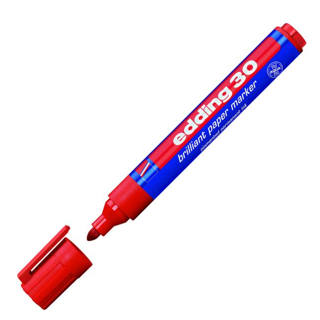 [ED003002] Glossy marker edding 30 red