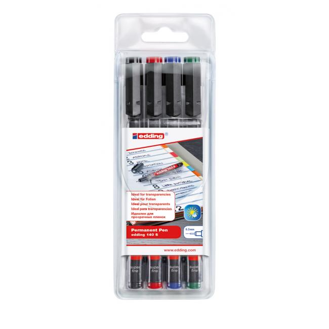 Set of permanent markers edding 140 S/4S