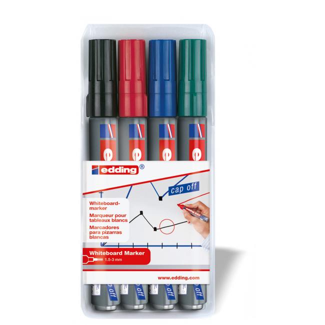 [ED025094] Set of edding 250/4S whiteboard markers