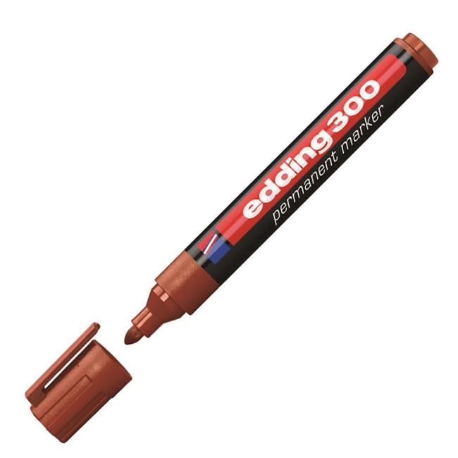 Permanent marker edding 300 brown