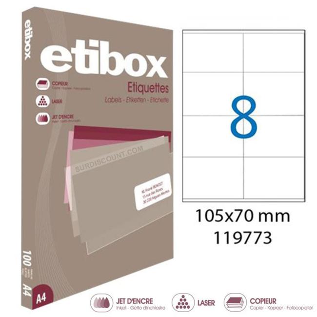 [AG119773] Universal labels 105x70mm Etibox A4 100 sheets