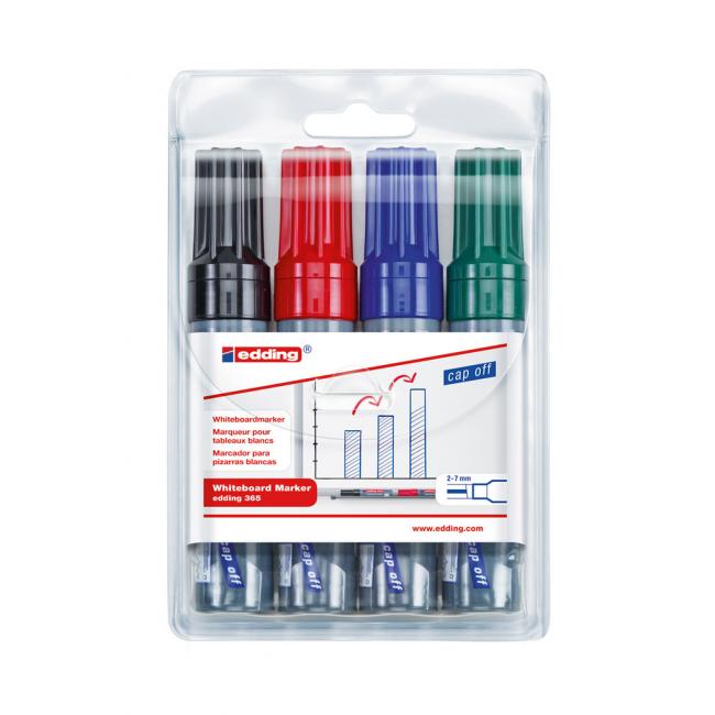 Set of edding 365/4S whiteboard markers