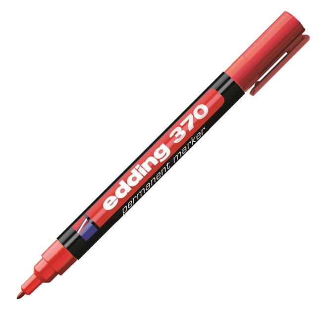 Permanent marker edding 370 red