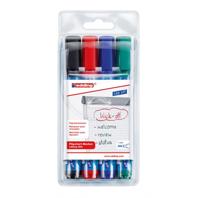 [ED038394] Marker set for edding 383/4S flipchart blocks