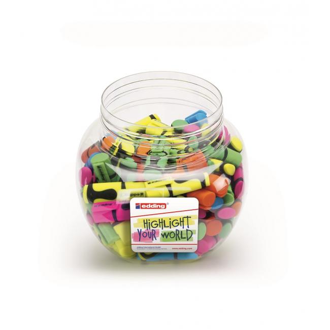 Display of mini highlighters edding 7/100 pcs