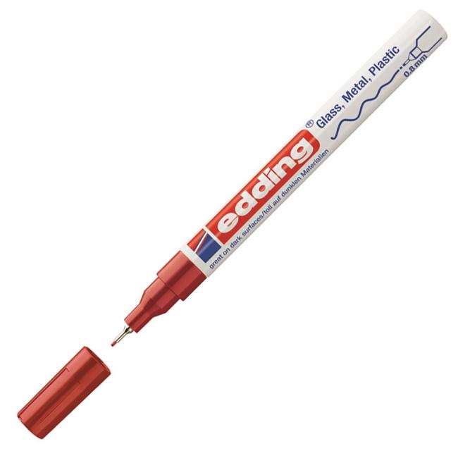 [ED078002] Lacquer marker edding 780 red