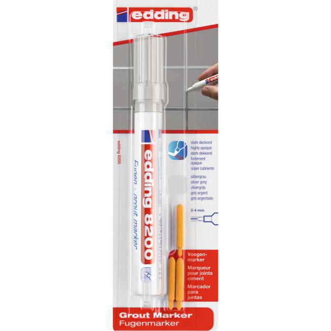 [ED820026BL] Popisovač na špáry edding 8200 strieborno-sivý v BL