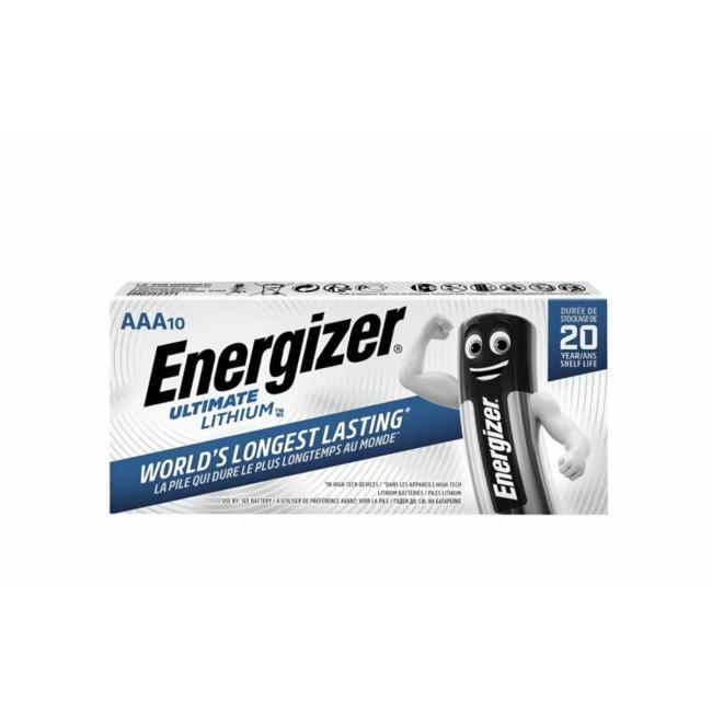 Energizer Ultimate Lithium AAA lithium micropencil battery 10 pcs