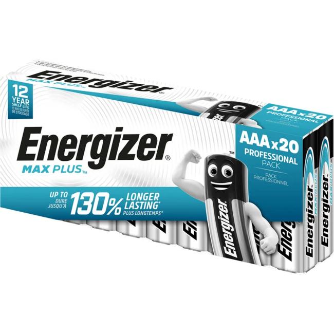 Energizer Max Plus AAA alkalická mikrotužková batéria 20 ks