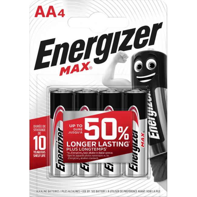 Energizer alkaline battery Max 1.5 V, type AA, 4 pcs