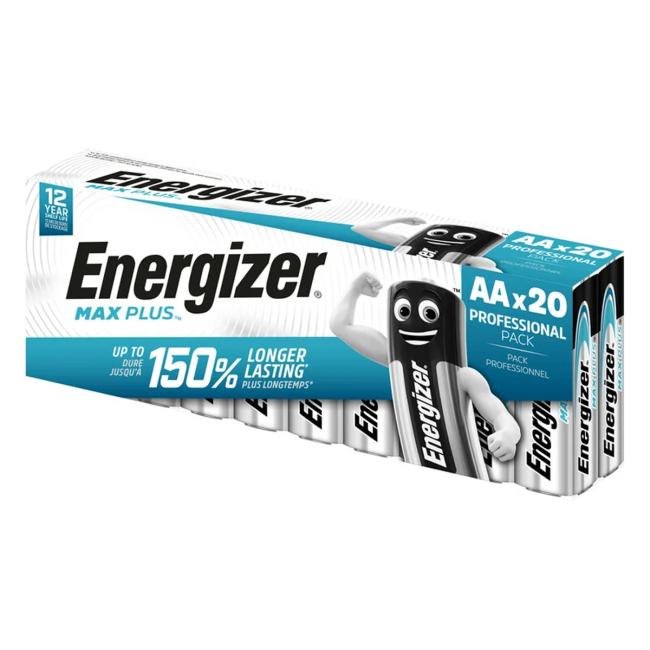 Energizer Max Plus AA alkalická tužková batéria 20 ks