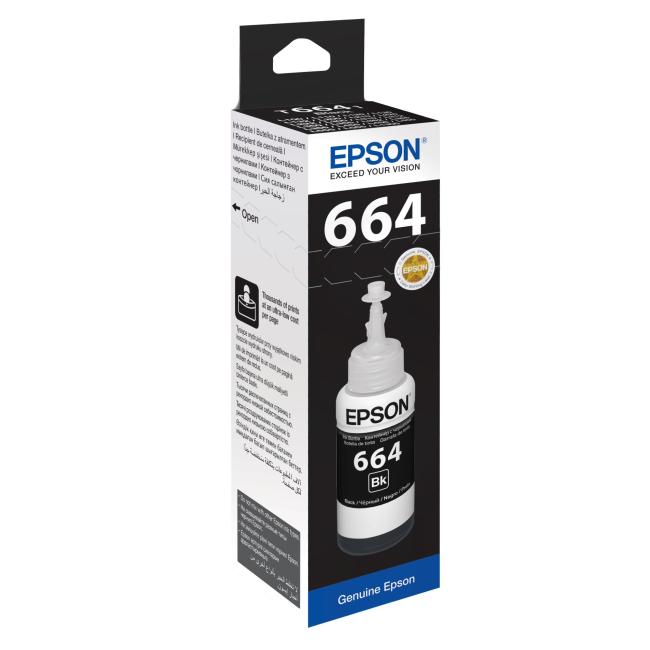 Atramentová kazeta Epson C13T66414A čierna pre L100/L200/L300/L1300/L355/L365/L386 (4 000 strán)