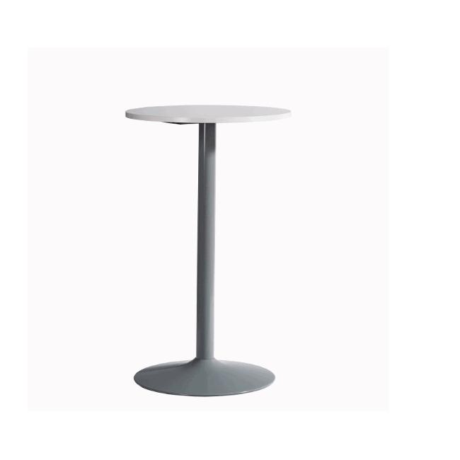 [AA000402] Bar table, h.112.5 x w.70 x d.70 cm, gray frame, white upper circle