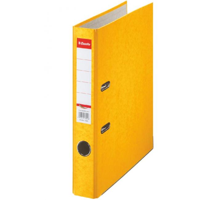 Esselte Rainbow 5cm yellow lever folder