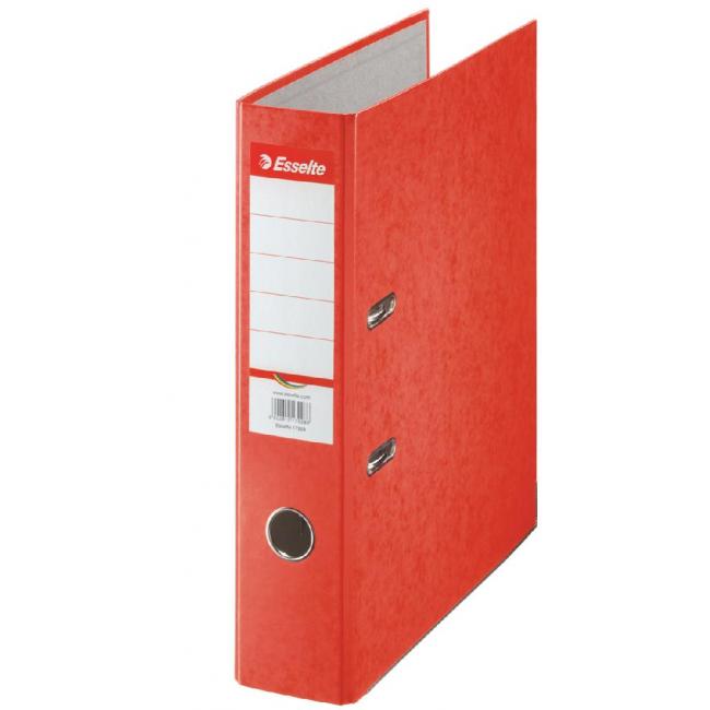 Esselte Rainbow 7.5cm red lever folder