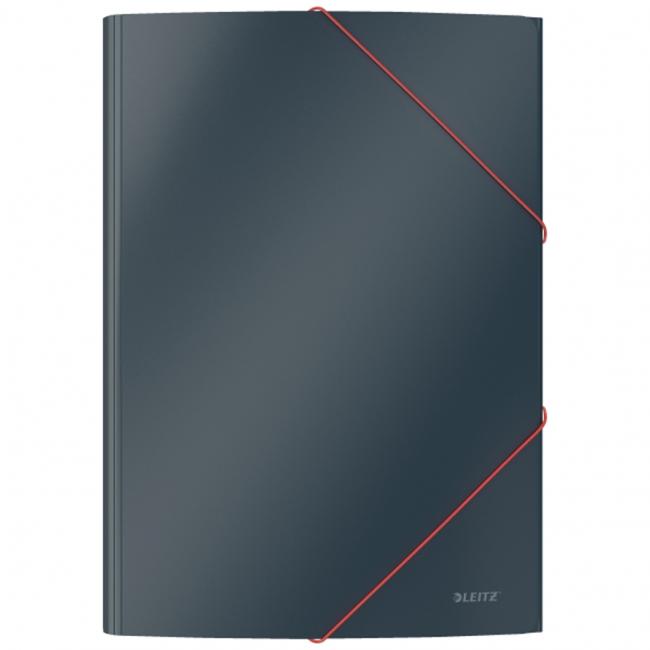 [ES020089] Kartónový obal s gumičkou Leitz Cosy hebký zamatový sivý