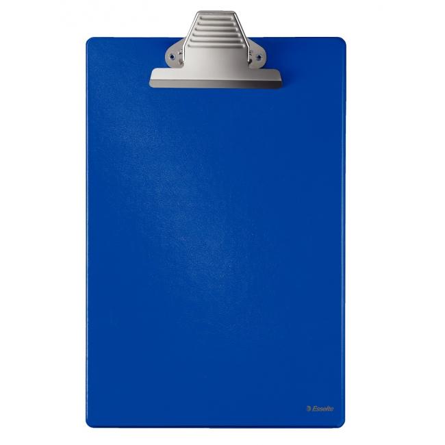 A4 Esselte writing pad with mammoth clip, blue
