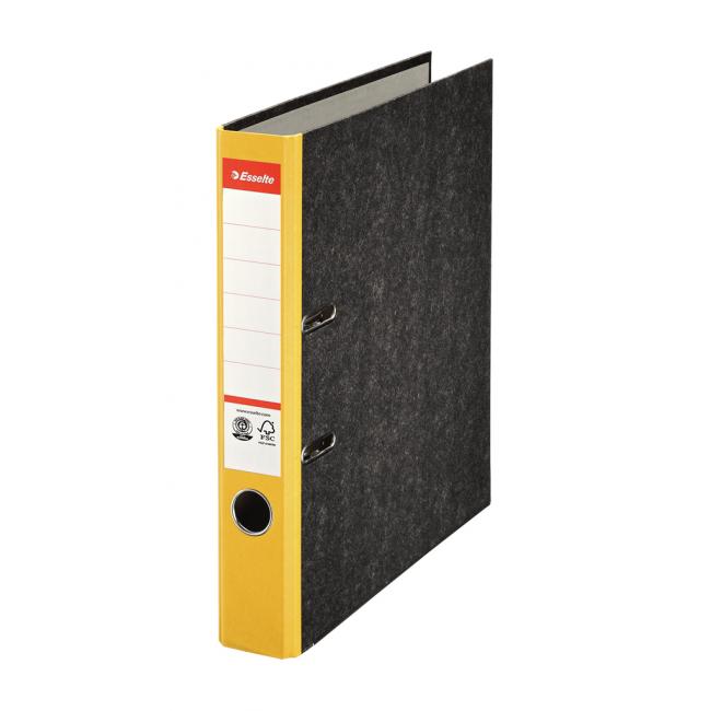 Lever filer Esselte Marble 5cm yellow