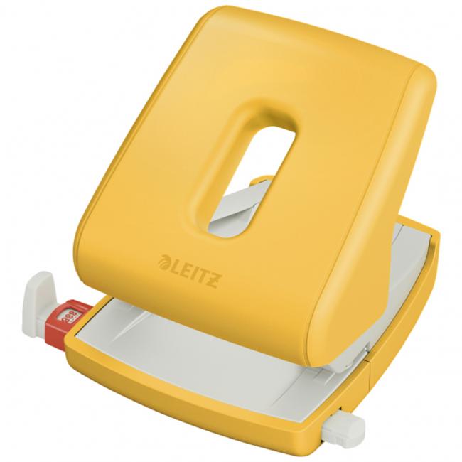 Leitz Cozy hole punch for 30 sheets, warm yellow
