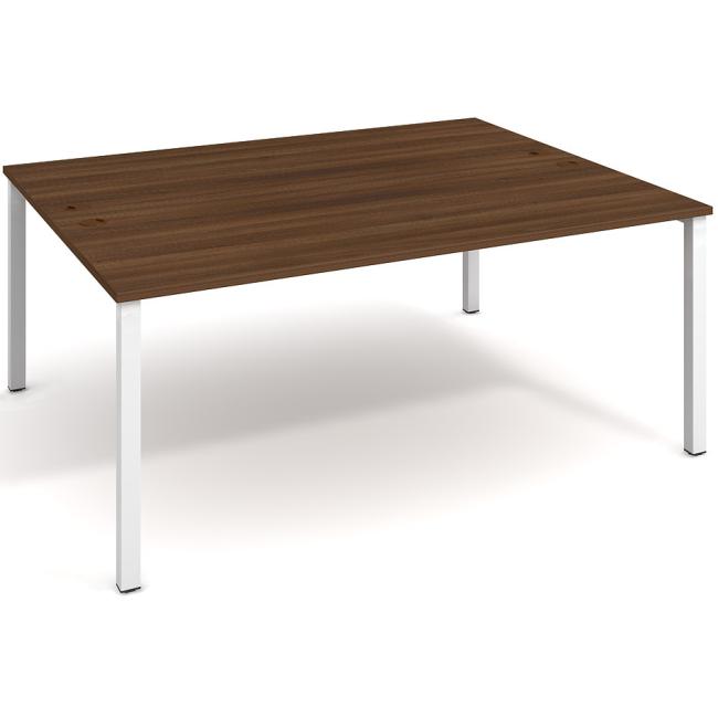 [ON118074] Uni work table, double, 180x75.5x160 cm, walnut/white