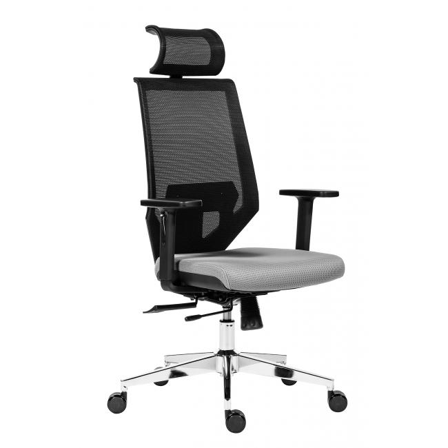 Office chair Edge Net black with gray seat