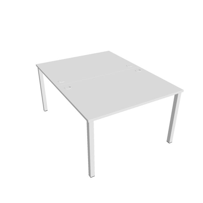 Uni work table, double, 120x75.5x160 cm, white/white