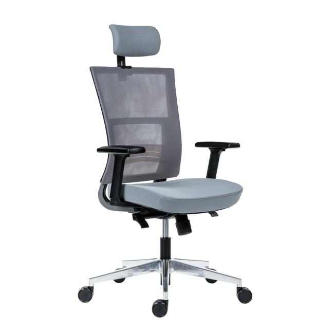Next office chair with gray seat, gray mesh backrest