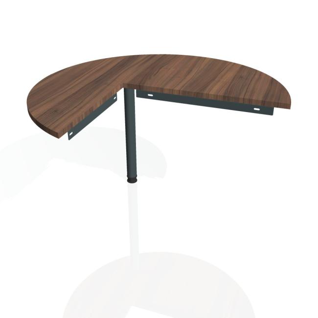 Additional Gate table, right, 120x75.5 cm, walnut/metal